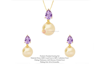 Gold Plated | Pearl Pendant Sets